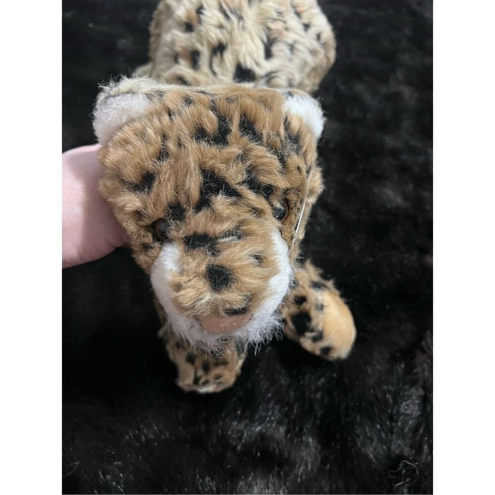 Leopard Cheetah‎ Orange Brown Black Rain Forest Cafe Bean Bag Plush Lovey Toy